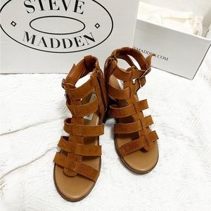 Steve Madden Agatha Chestnut Suede Heels Sandal